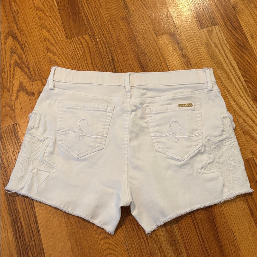Lilly Pulitzer WOMENS 4" IZABELA DENIM SHORT IN RESORT WHITE - Picture 4 of 6